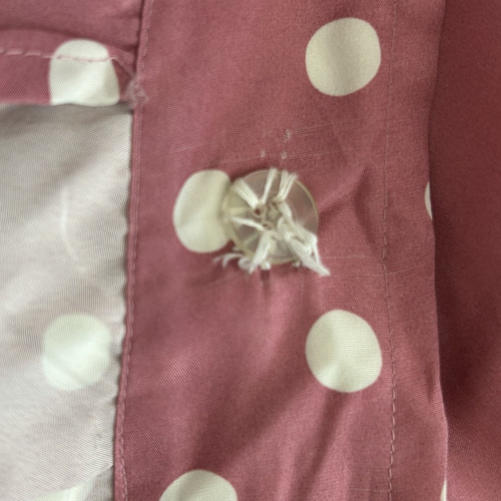 Vintage Career Guild Pink Polka Dot Pleated Midi Skirt A-Line Size 14 80s - Picture 9 of 9